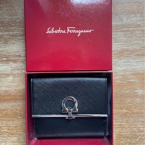 Salvatore Ferragamo Black Unisex Wallet